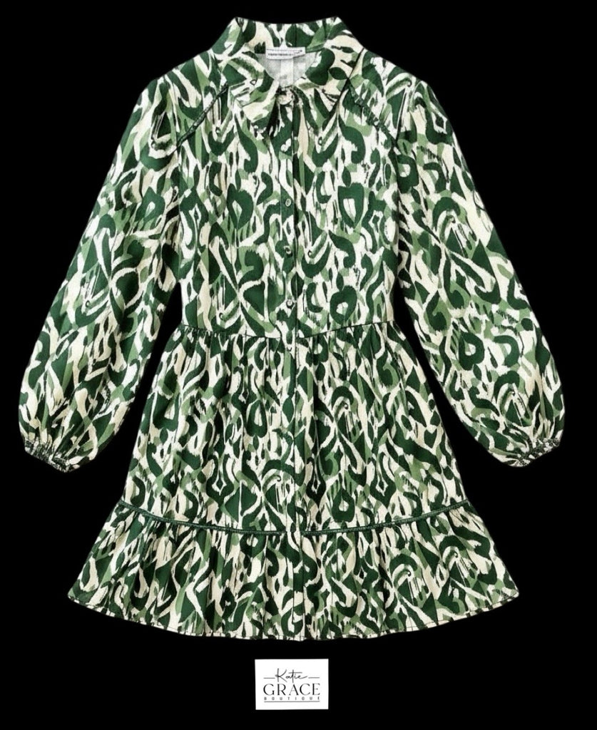 "Aleah" Printed Dress - The Katie Grace Boutique