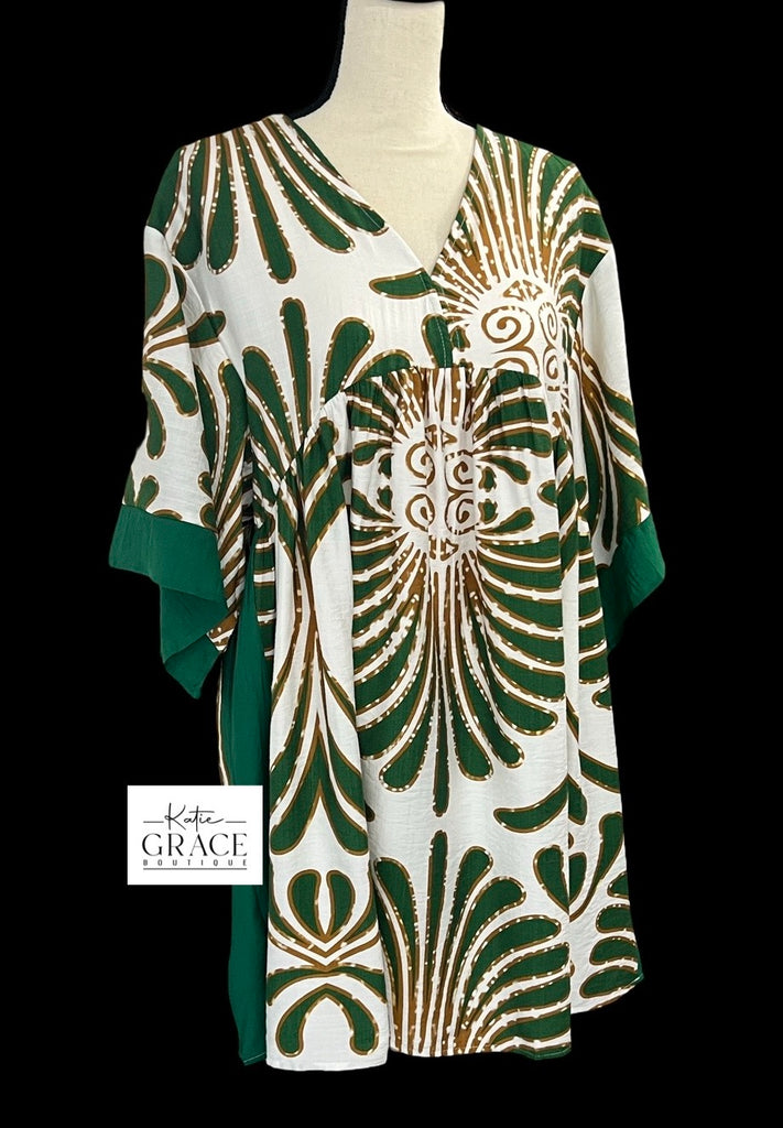 "Aura" Kimono Sleeve Dress - The Katie Grace Boutique