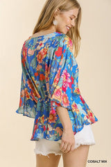"Kelly" Floral Peplum Blouse - The Katie Grace Boutique