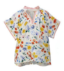 "Summer" V Neck Blouse - The Katie Grace Boutique