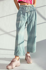 "Amber" Cropped  Wide Leg Jeans - The Katie Grace Boutique