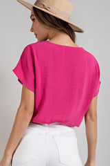 "Leena" Surplice Blouse Bodysuit - The Katie Grace Boutique