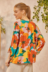 Kate" Floral Blouse - The Katie Grace Boutique