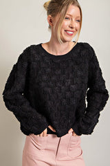 "Hazel" Textured Sweater - The Katie Grace Boutique