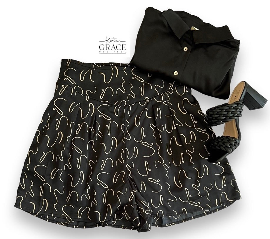 "Edith" Satin Shorts - The Katie Grace Boutique
