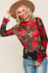 "Rosa" Sheer Top - The Katie Grace Boutique