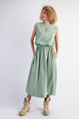 "Calista" Mineral Washed Dress - The Katie Grace Boutique