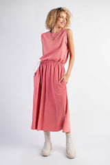 "Calista" Mineral Washed Dress - The Katie Grace Boutique
