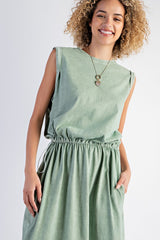 "Calista" Mineral Washed Dress - The Katie Grace Boutique