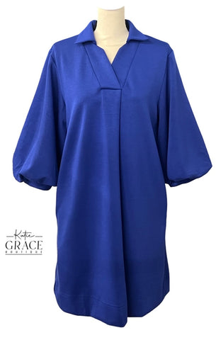"Reba" Poets Sleeve Dress - The Katie Grace Boutique