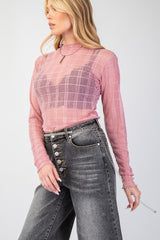 "Claire" Mesh Layering Top, 3 colors - The Katie Grace Boutique