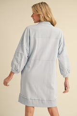 "Alaina" French Terry Dress - The Katie Grace Boutique