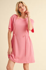 "Misty" Drawstring Dress - The Katie Grace Boutique