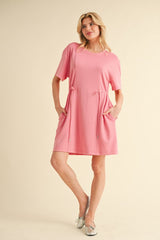 "Misty" Drawstring Dress - The Katie Grace Boutique