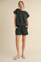 "Jessica" Matching Separates, Black - The Katie Grace Boutique