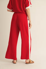 "Selma" Matching Air Flow Separates, Red - The Katie Grace Boutique
