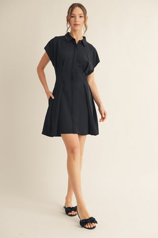 "Marissa" Pintuck Dress - The Katie Grace Boutique