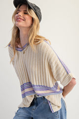 "Cassidy" Short Sleeve Sweater, 2 colors - The Katie Grace Boutique