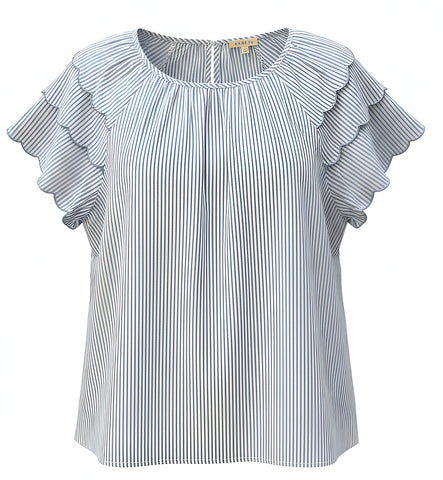 "Alicia" Striped Blouse - The Katie Grace Boutique