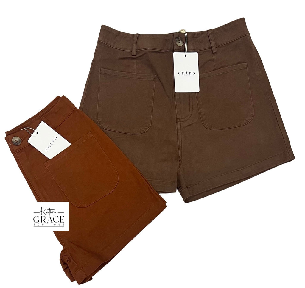 "Eliza" Soft Shorts , 2 colors - The Katie Grace Boutique