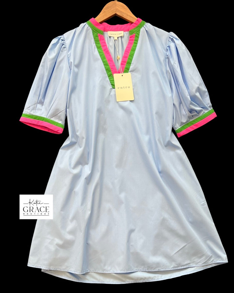 "Addison" Puff Sleeve Dress - The Katie Grace Boutique