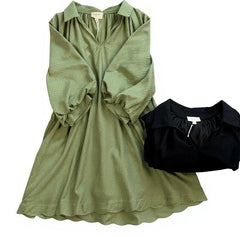 "Carrie" Textured Dress, 2 colors Plus - The Katie Grace Boutique