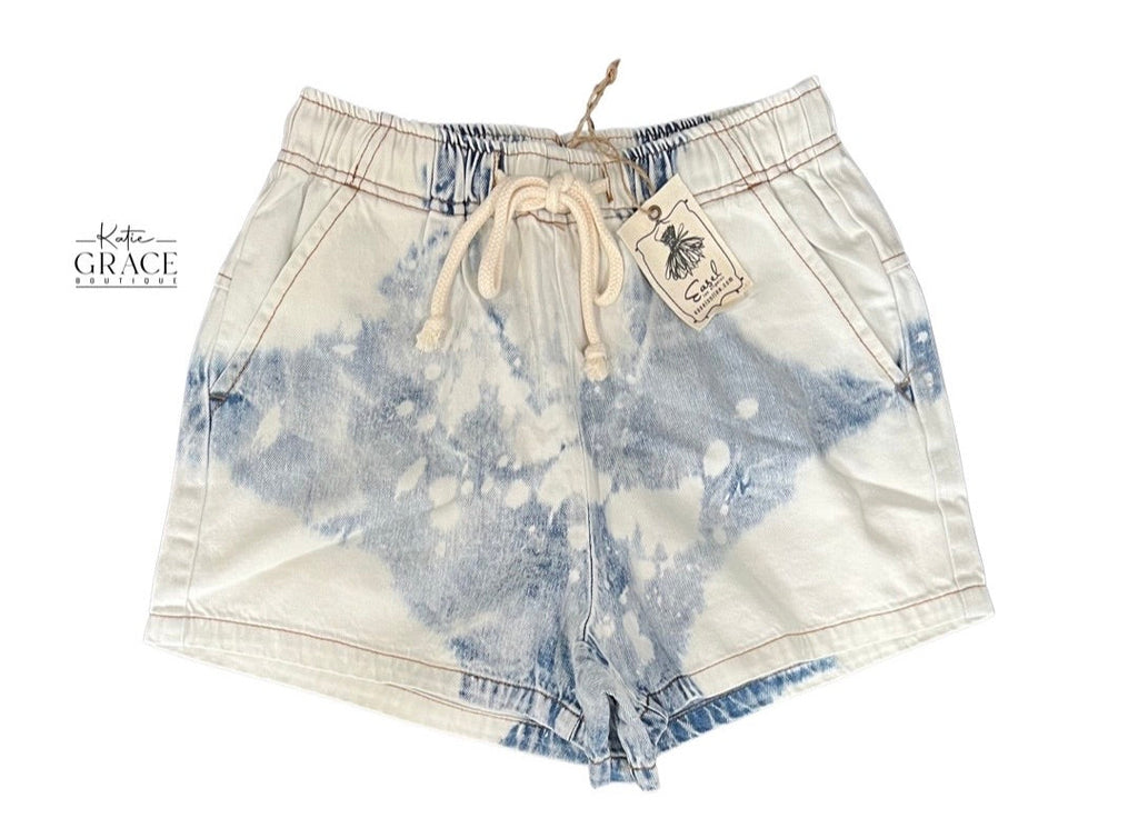 Bleached Denim Shorts - The Katie Grace Boutique