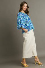 "Beatrice" Floral Blouse - The Katie Grace Boutique