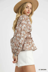 "Shea" Peplum Blouse - The Katie Grace Boutique