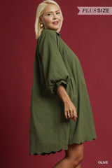 "Carrie" Textured Dress, 2 colors Plus - The Katie Grace Boutique