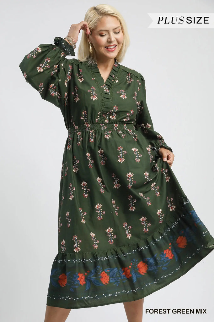 "Constance" Midi Dress, Plus - The Katie Grace Boutique