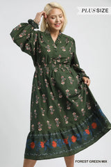 "Constance" Midi Dress, Plus - The Katie Grace Boutique