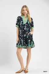 "Chloe" Floral Dress, S-2XL - The Katie Grace Boutique