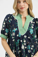 "Chloe" Floral Dress, S-2XL - The Katie Grace Boutique