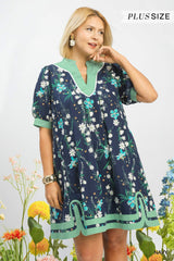 "Chloe" Floral Dress, S-2XL - The Katie Grace Boutique