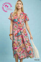 "Amanda" Midi Dress - The Katie Grace Boutique