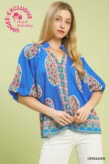 "Freya" Paisley Top - The Katie Grace Boutique
