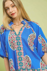 "Freya" Paisley Top - The Katie Grace Boutique