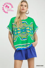 "Gem" Medallion Blouse