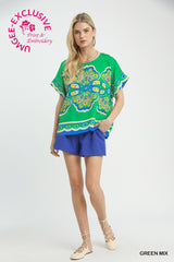 "Gem" Medallion Blouse