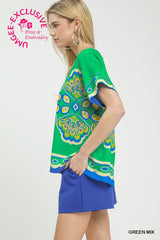 "Gem" Medallion Blouse