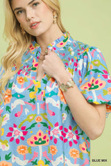 "Genevieve" Floral Blouse - The Katie Grace Boutique
