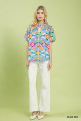 "Genevieve" Floral Blouse - The Katie Grace Boutique