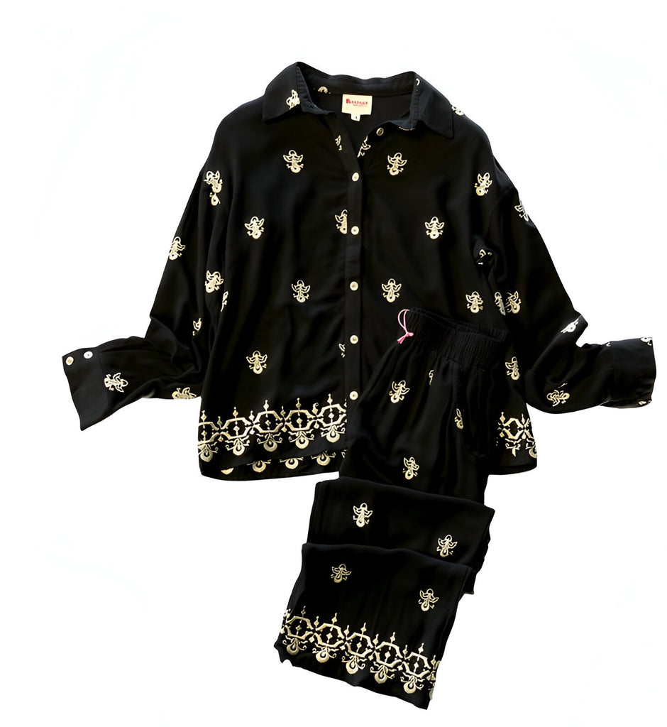 "Courtney" Embroidered Matching Separates - The Katie Grace Boutique