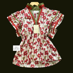 "Shea" Floral Blouse - The Katie Grace Boutique