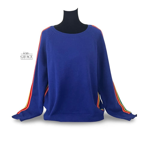 "Skye" Striped Sweater - The Katie Grace Boutique