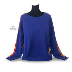 "Skye" Striped Sweater - The Katie Grace Boutique