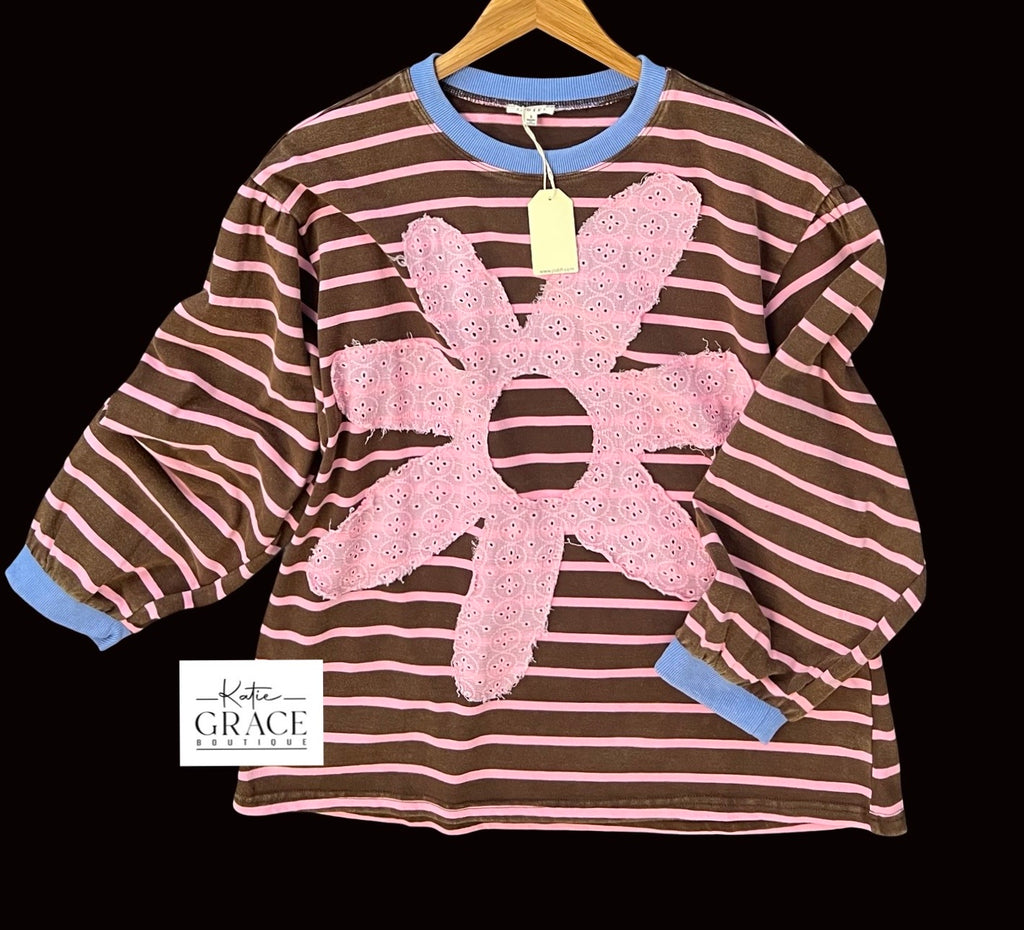 "Darlene" Mineral Washed Pullover - The Katie Grace Boutique