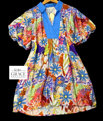 "Yancy" Printed Dress - The Katie Grace Boutique