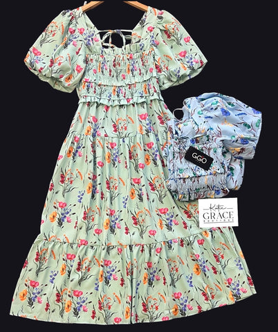 "Jasmine" Floral Dress, 2 colors - The Katie Grace Boutique